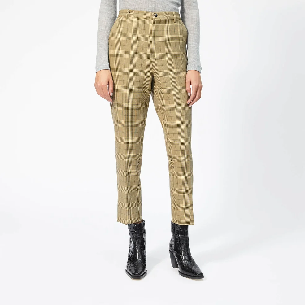 Ganni Women's Hewitt Trousers - Beige Image 1