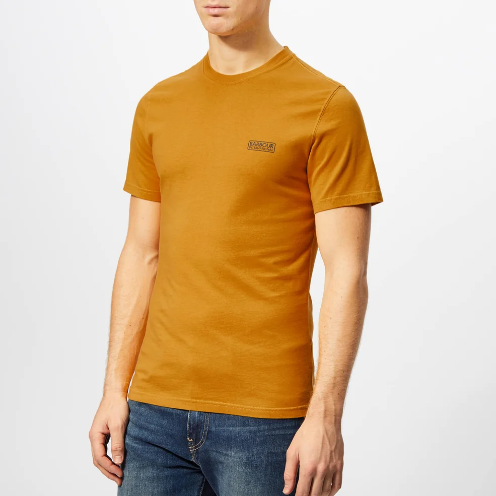 Barbour International Men's Small Logo T-Shirt - Harvest Gold Image 1