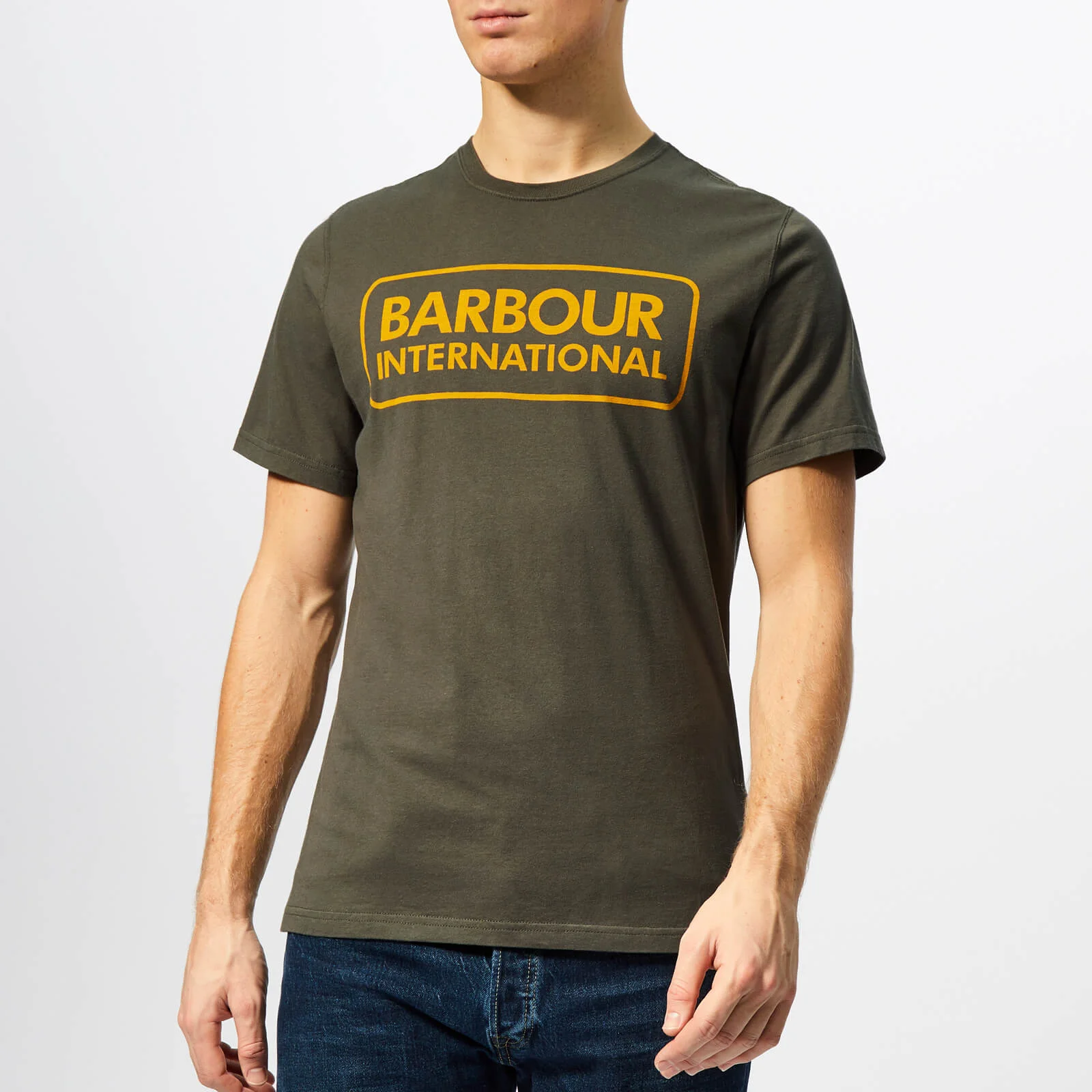 Barbour International Men's Essential Large Logo T-Shirt - Sports Olive Image 1