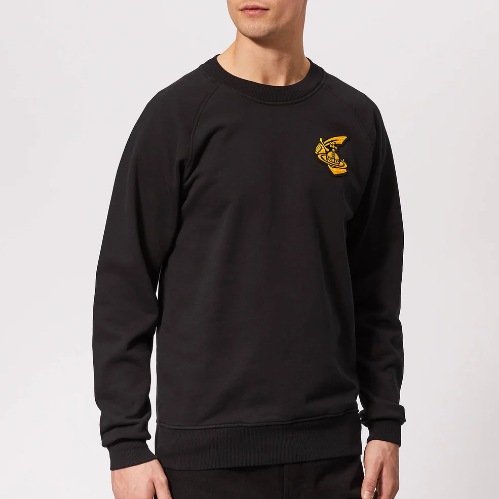 Vivienne Westwood Anglomania Men's Classic Badge Sweatshirt - Black Image 1