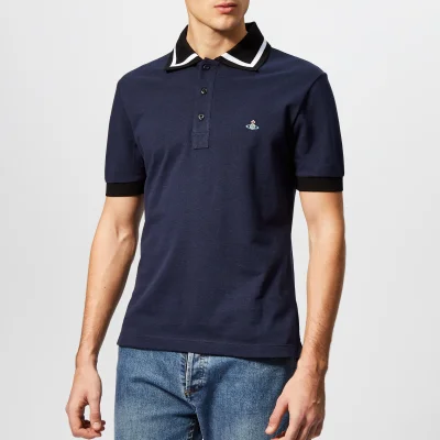 Vivienne Westwood Men's Pique Polo Shirt - Navy Blue