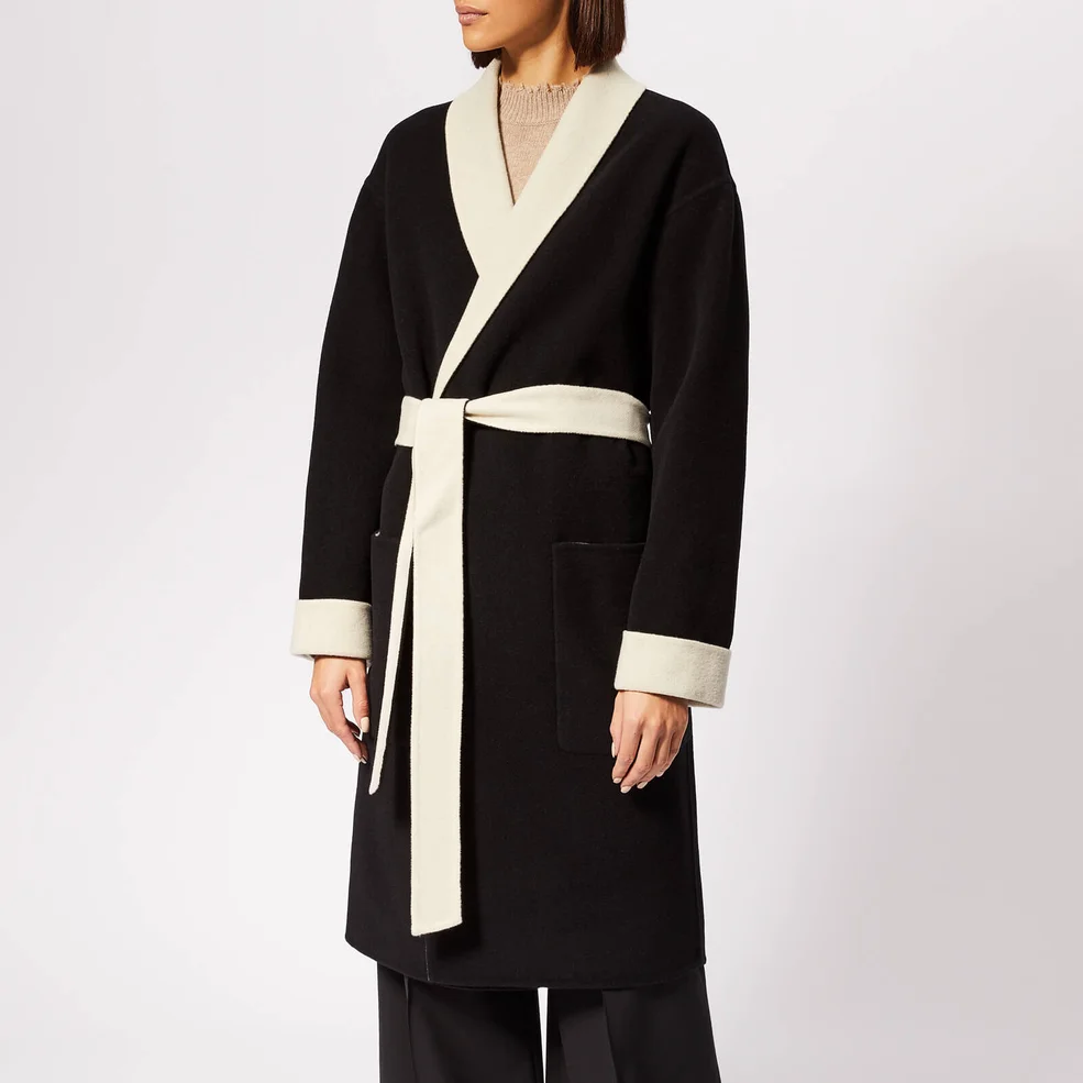 Alexander Wang Women's Doubleface Robe with Logo - Black Image 1