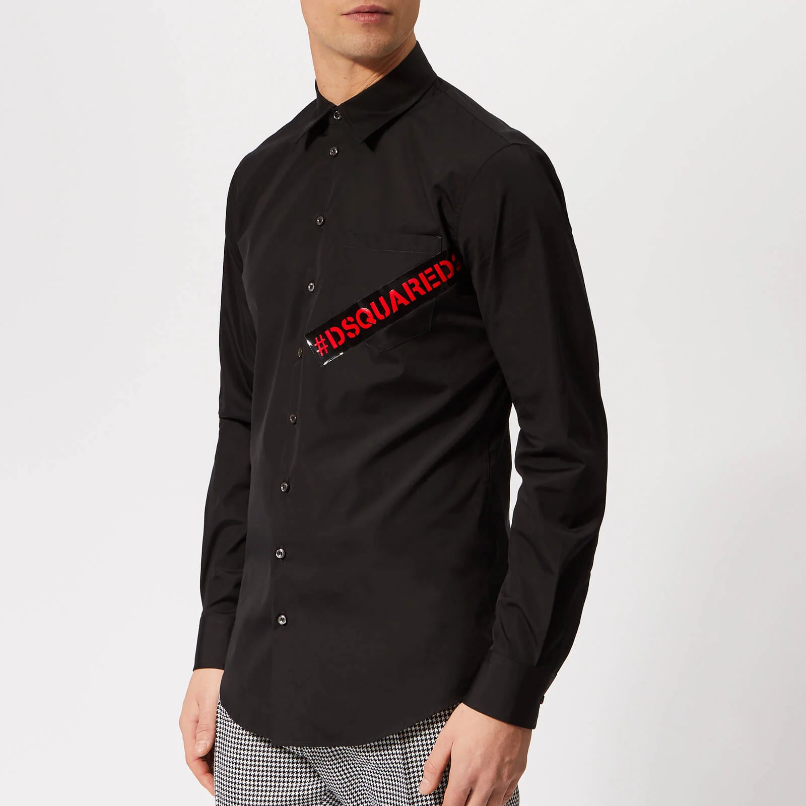 Dsquared2 Men's Tape Logo Carpenter Shirt - Black Image 1