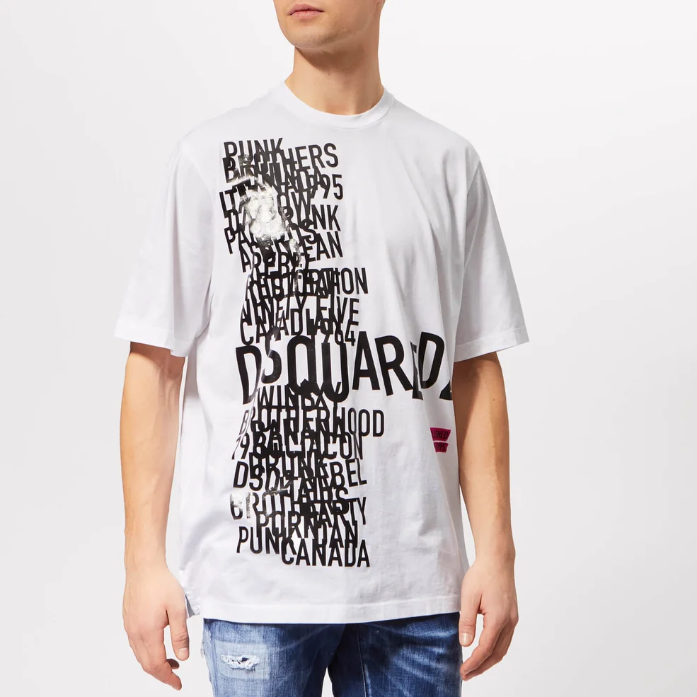 Dsquared2 Men's Loose Fit Punk T-Shirt - White Image 1