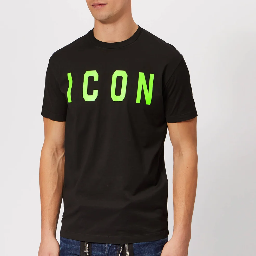 Dsquared2 Men's Icon Logo T-Shirt - Black Green Image 1