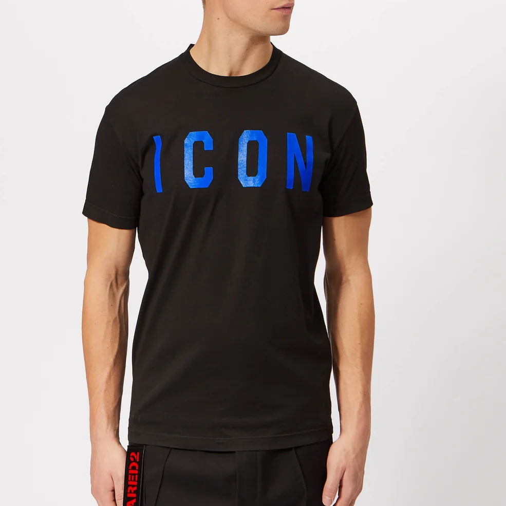 Dsquared2 Men's Icon Logo T-Shirt - Black Blue Image 1