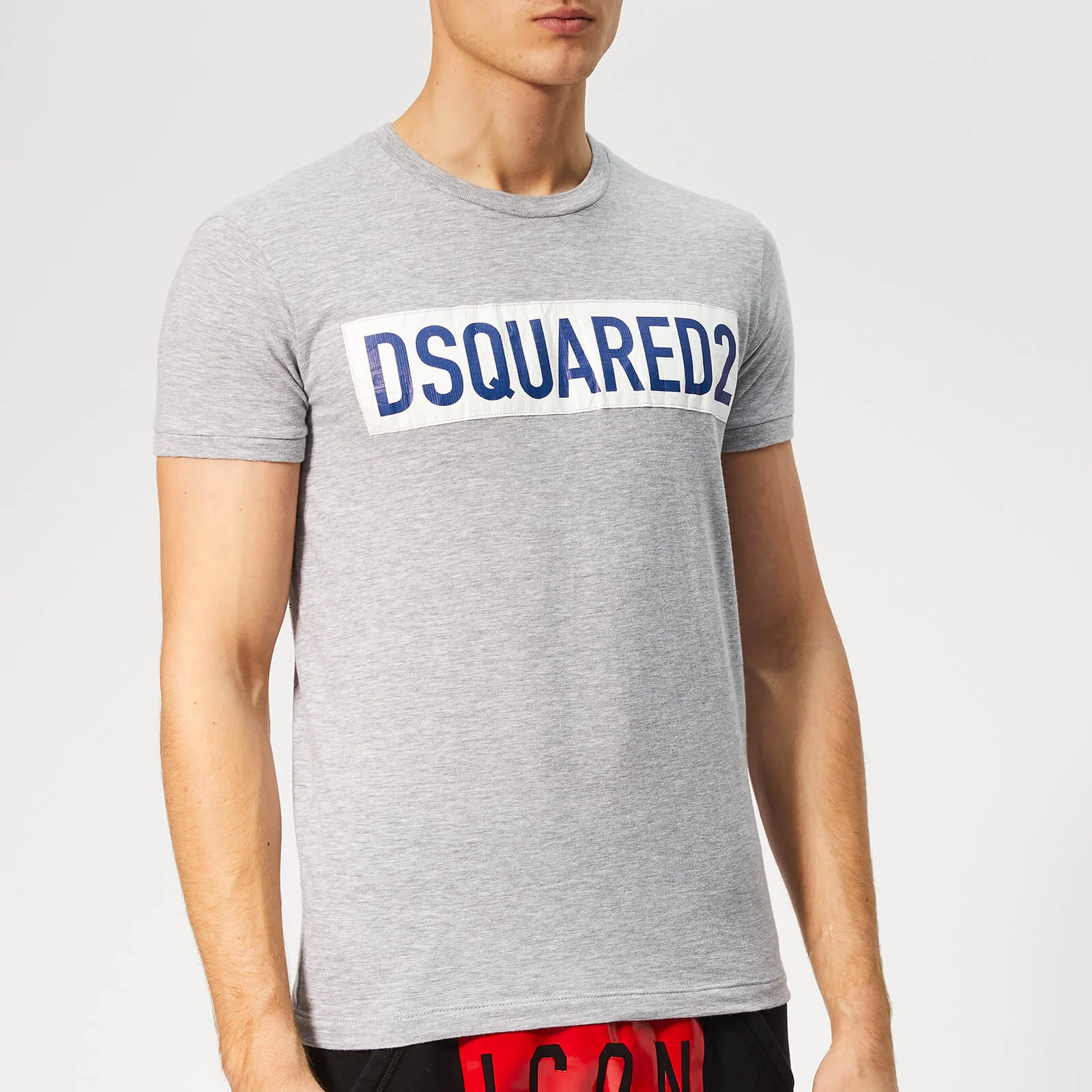Dsquared2 Men's Box Print T-Shirt - Grey Melange Image 1
