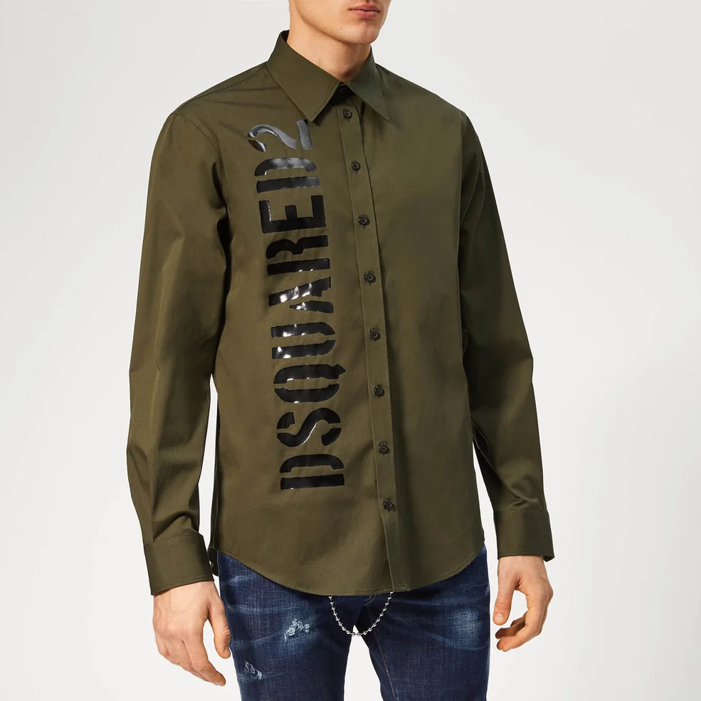 Dsquared2 Men's Military Shirt - Military Green Image 1
