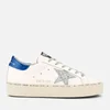 Golden Goose Women's Hi Star Leather Trainers - White/Blue/Silver Glitter Star - Image 1