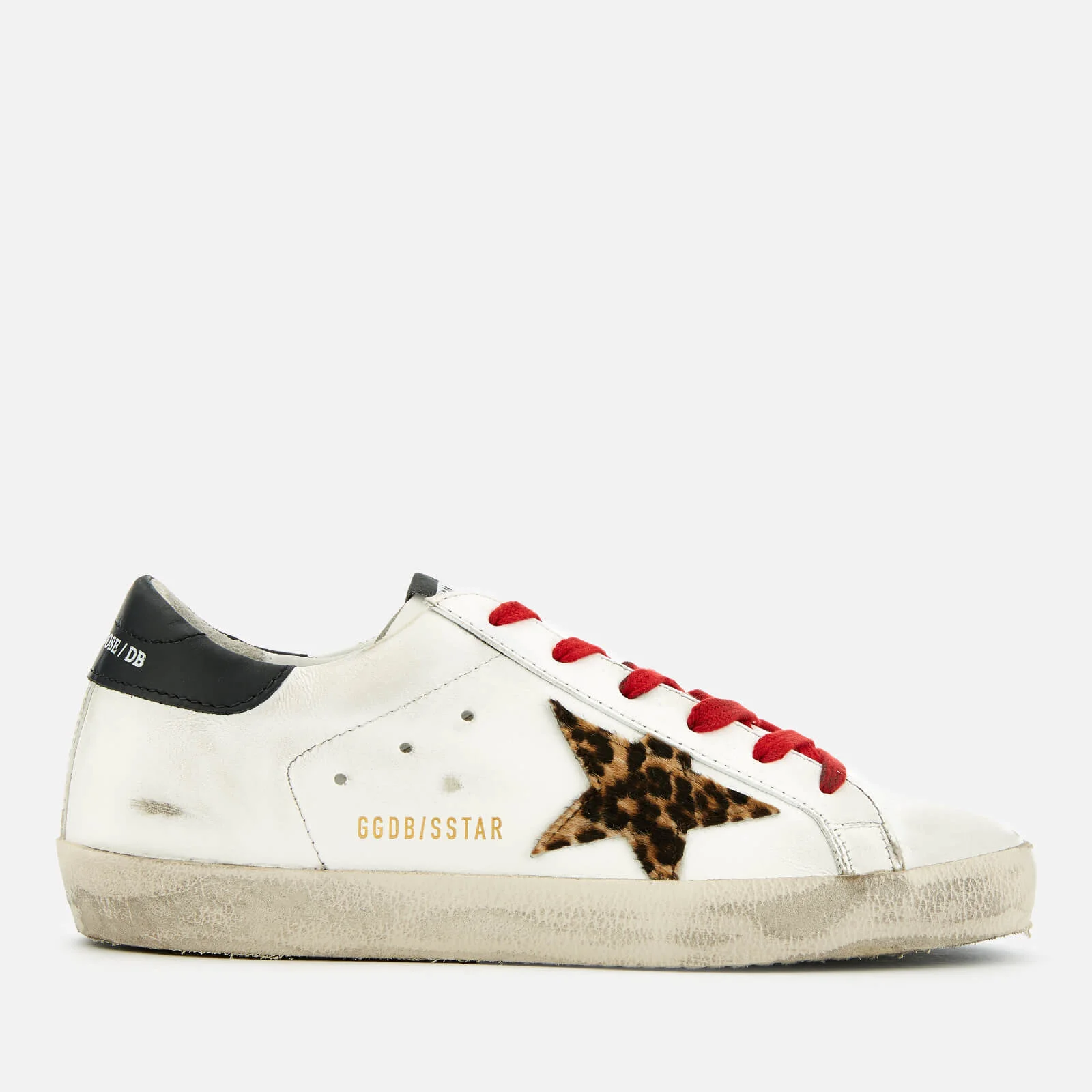 Golden Goose Women's Superstar Leather Trainers - White/Black/Animalier Image 1
