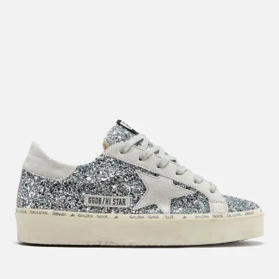 Golden Goose Women's Hi Star Leather Trainers - Silver Glitter/Ice Star