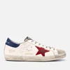 Golden Goose Men's Superstar Leather Trainers - White/Red Star - Image 1