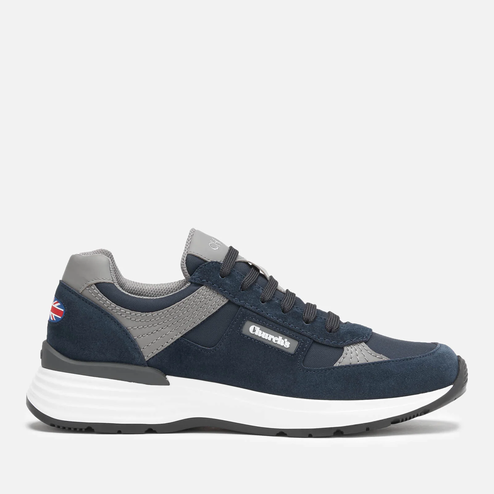 Church's Men's Suede/Nylon Runner Style Trainers - Blue Image 1