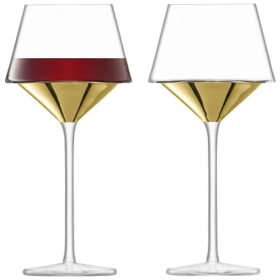 LSA Space Wine Goblets - Gold (Set of 2)