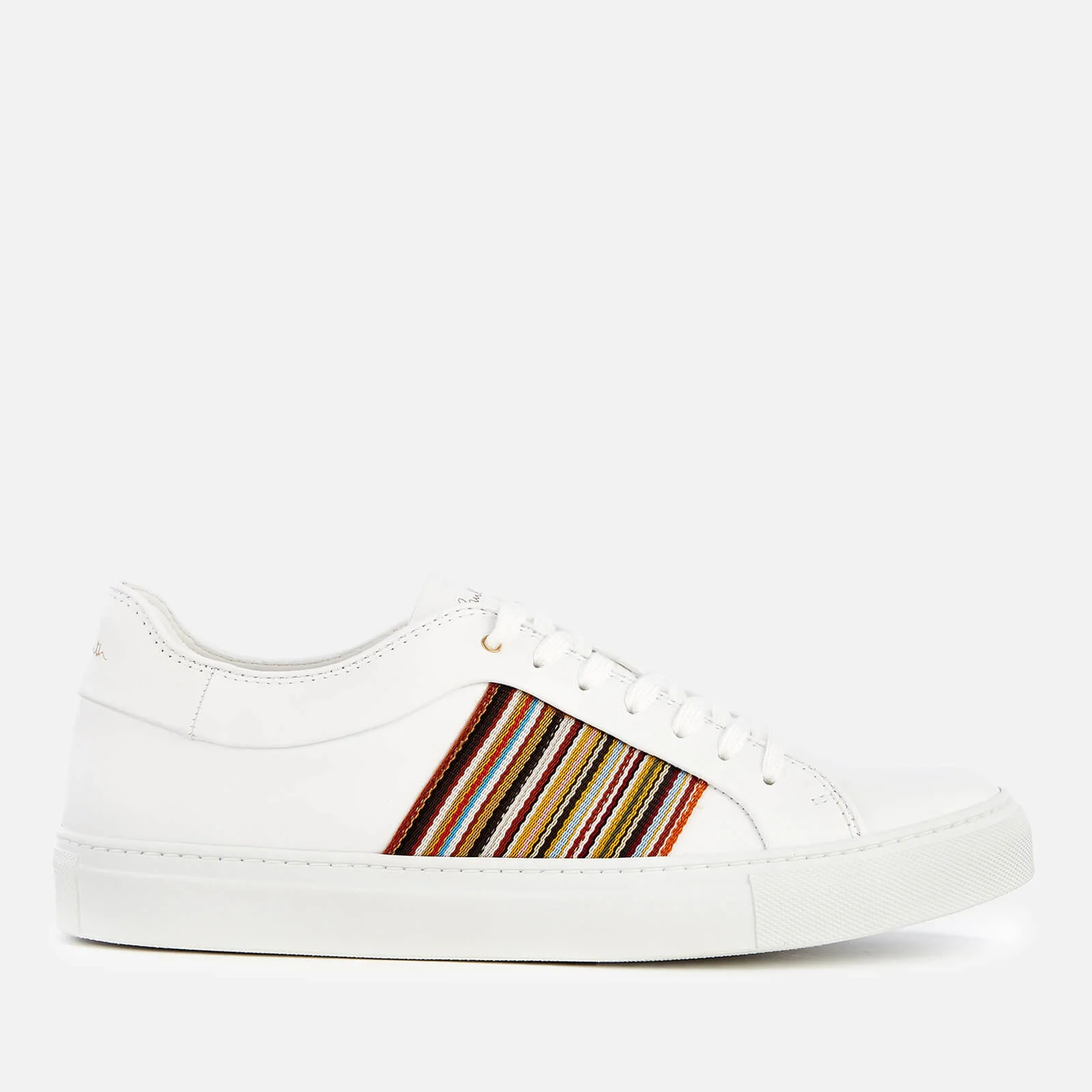 Paul Smith Men's Ivo Leather Cupsole Trainers - White Multistripe Image 1