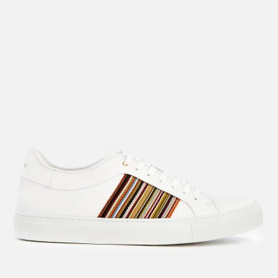Paul Smith Men's Ivo Leather Cupsole Trainers - White Multistripe