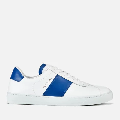 Paul Smith Men's Levon Leather Cupsole Trainers - White Blue Tab