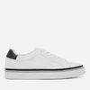 Paul Smith Men's Basso Leather Cupsole Trainers - White Black Tab - Image 1