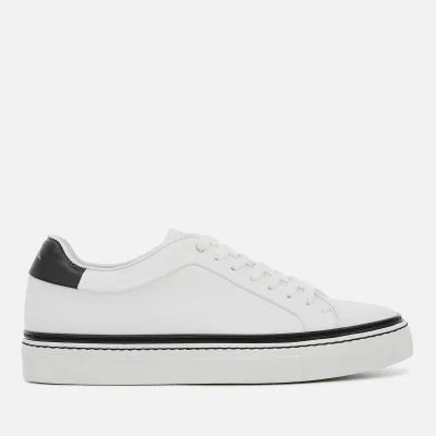 Paul Smith Men's Basso Leather Cupsole Trainers - White Black Tab
