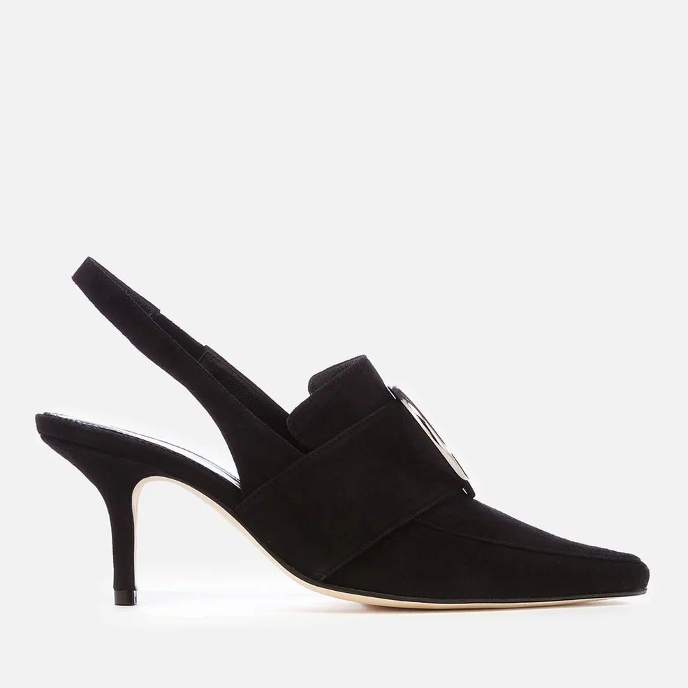 Dorateymur Women's Eagle Suede Sling Back Court Shoes - Black Image 1