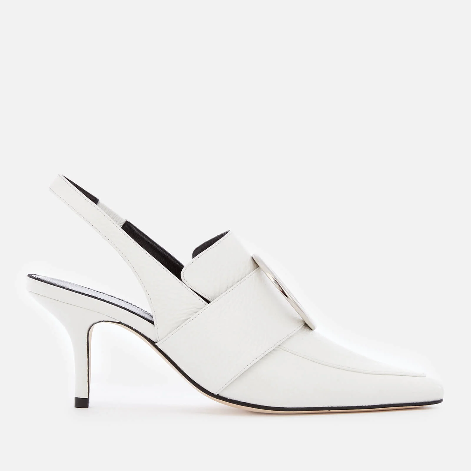 Dorateymur Women's Eagle Leather Sling Back Court Shoes - White Image 1