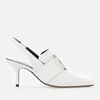 Dorateymur Women's Eagle Leather Sling Back Court Shoes - White - Image 1