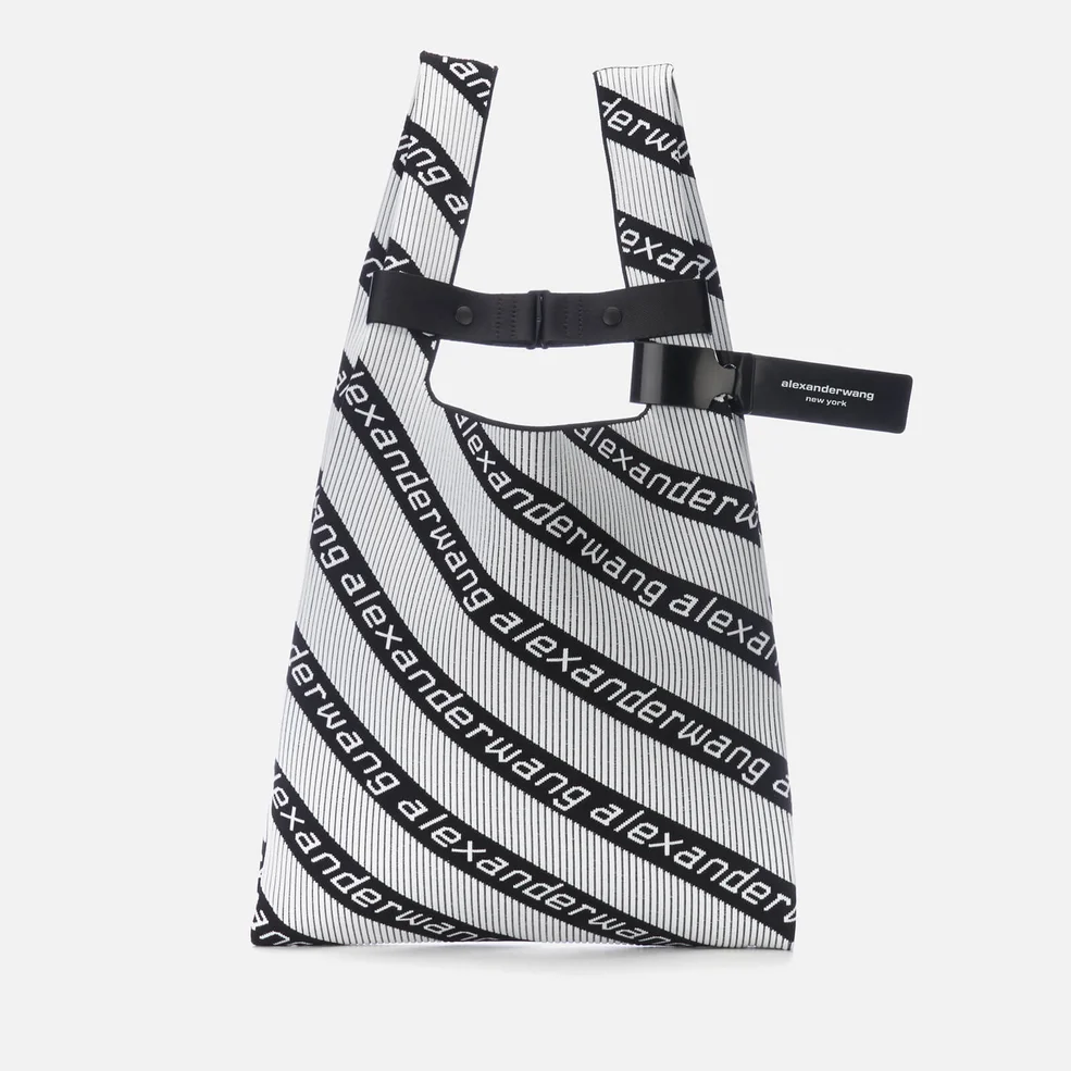 Alexander Wang Women's Knit Jacquard Shopper Bag - Black/White Image 1