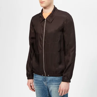Helmut Lang Men's Zip Shirt Jacket - Chocolate