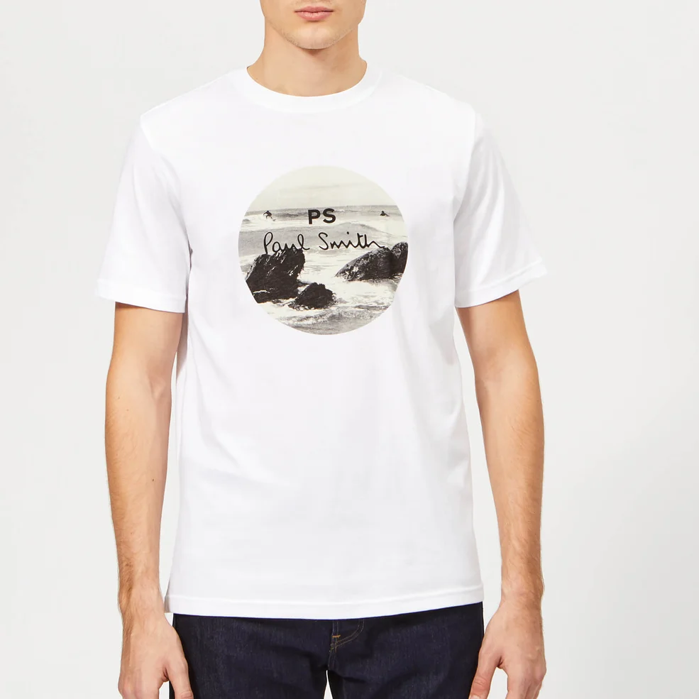 PS Paul Smith Men's Regular Fit Surf T-Shirt - White Image 1