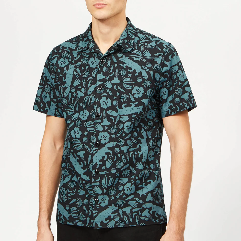 PS Paul Smith Men's Casual Fit Short Sleeve Shirt - Blue Image 1