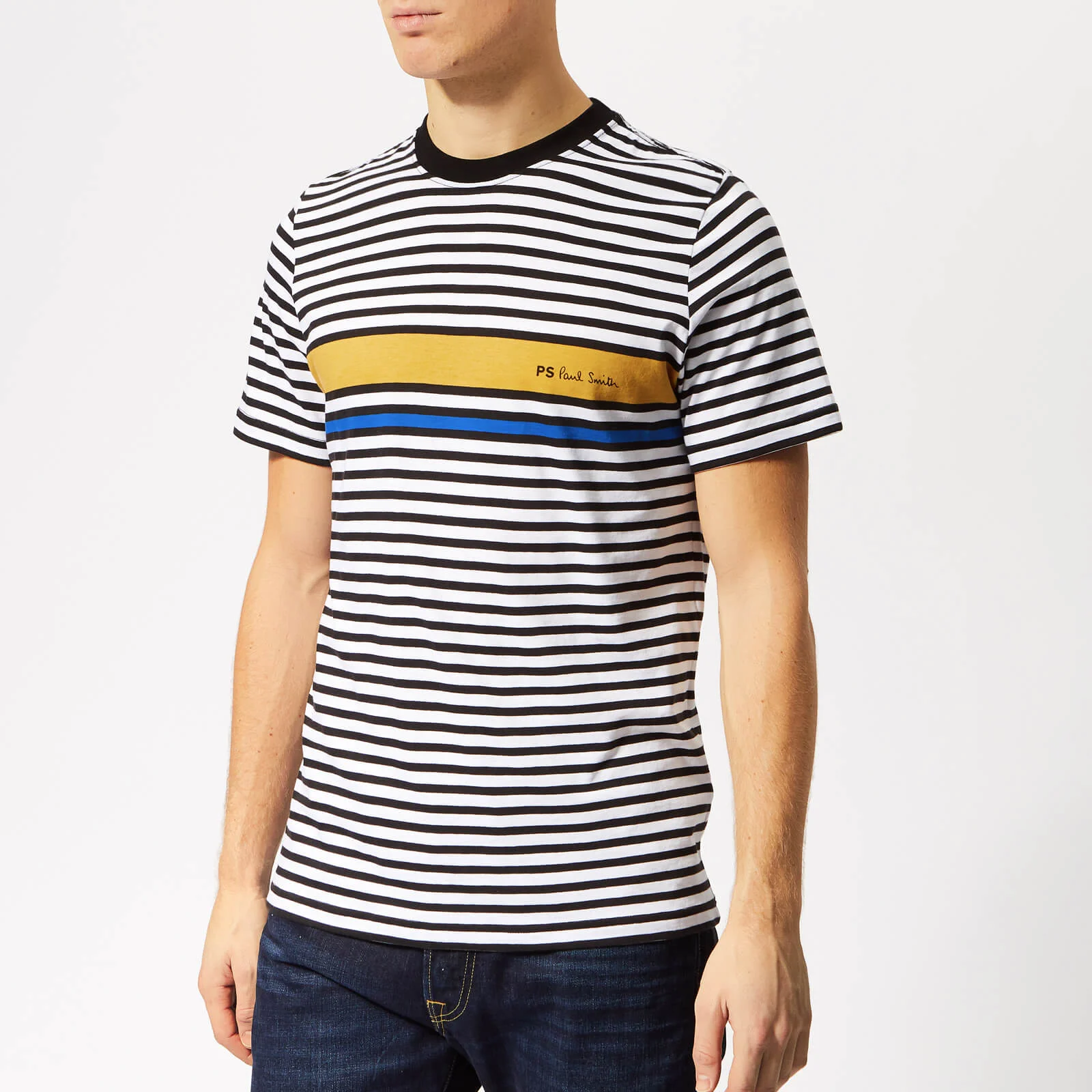 PS Paul Smith Men's Regular Fit Stripe T-Shirt - Ochre Image 1