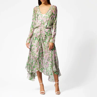 Preen By Thornton Bregazzi Women's Marlie Dress with Pink Slip - Pink/Green Pavement