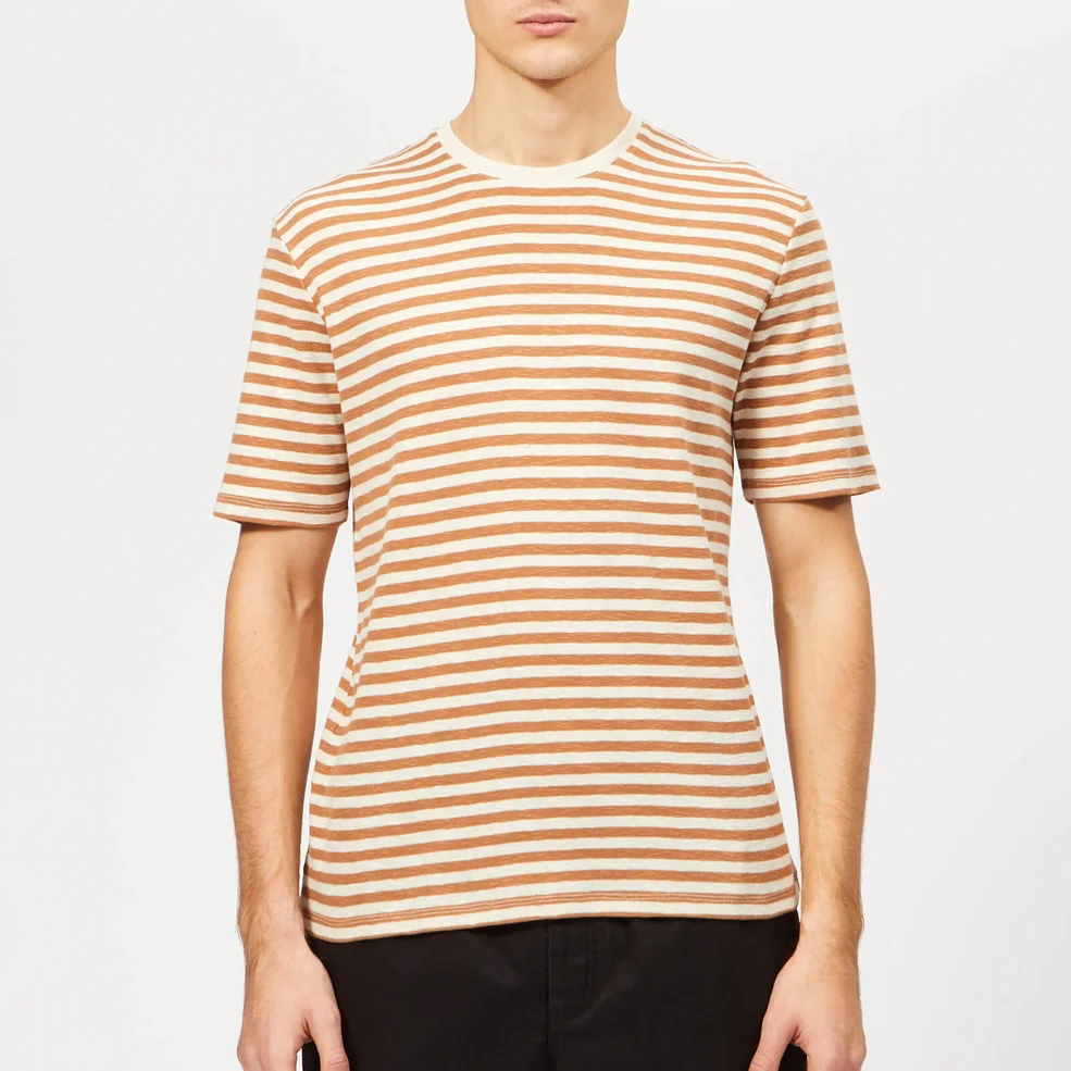 Folk Men's Classic Stripe T-Shirt - Clay Ecru Image 1