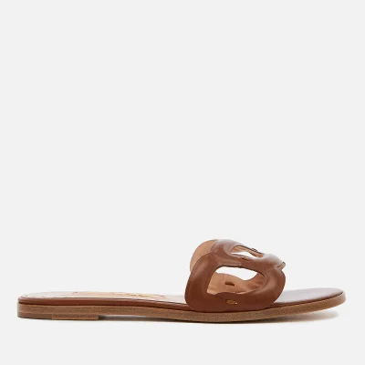 Rupert Sanderson Women's Annabel Leather Flat Sandals - Walnut