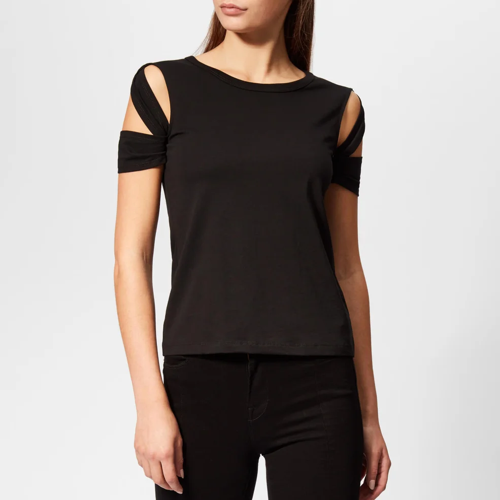 Helmut Lang Women's Bondage Sleeve T-Shirt - Black Image 1