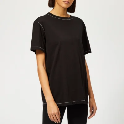 Helmut Lang Women's Contrast Stitch Detail T-Shirt - Black