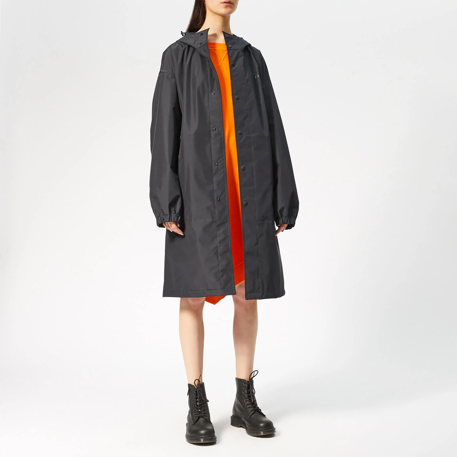 Helmut Lang Women's Hooded Raincoat - Black Image 1