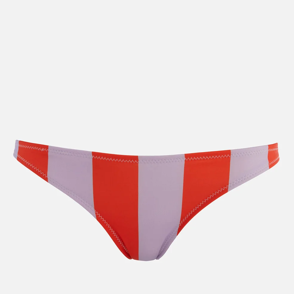 Solid & Striped Women's The Rachel Bottoms - Lavender Red Stripe Image 1
