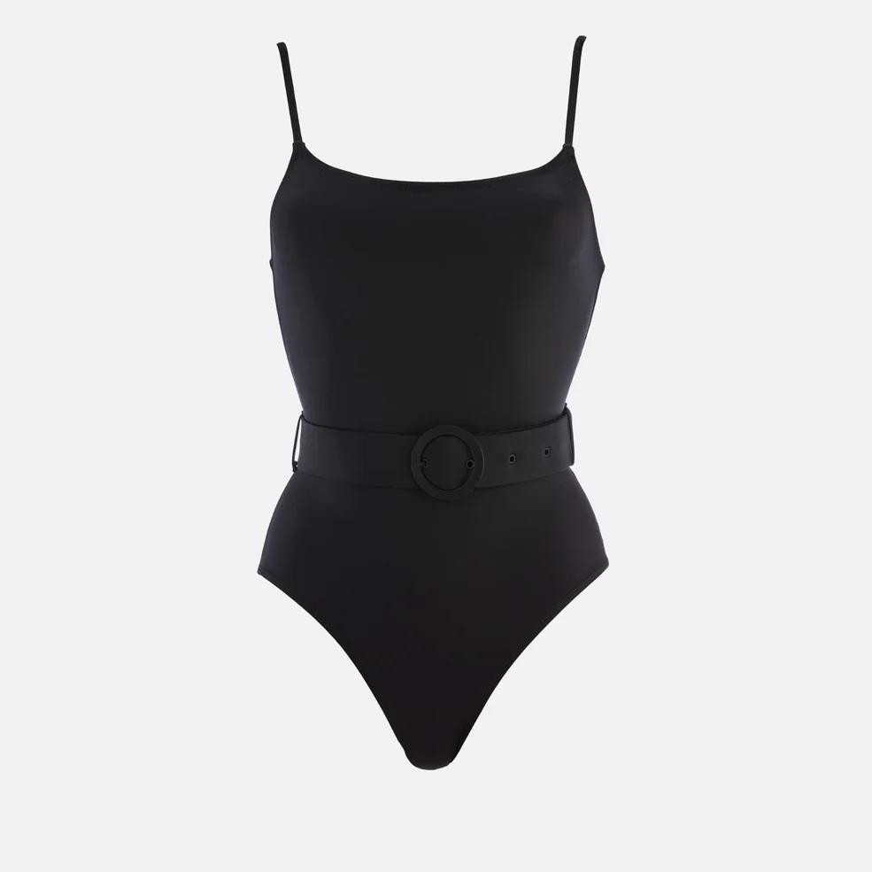 Solid & Striped Women's The Nina Belt Swimsuit - Black Image 1
