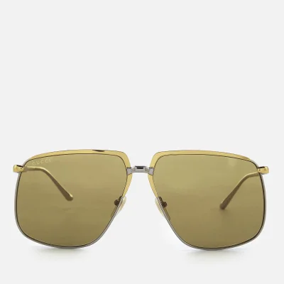 Gucci Women's Aviator Metal Frame Sunglasses - Gold