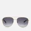 Gucci Aviator Metal Frame Sunglasses - Gold/Grey - Image 1
