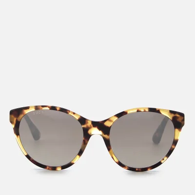 Gucci Women's Oval Tortoiseshell Sunglasses - Brown