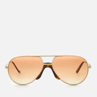 Gucci Aviator Style Sunglasses - Gold
