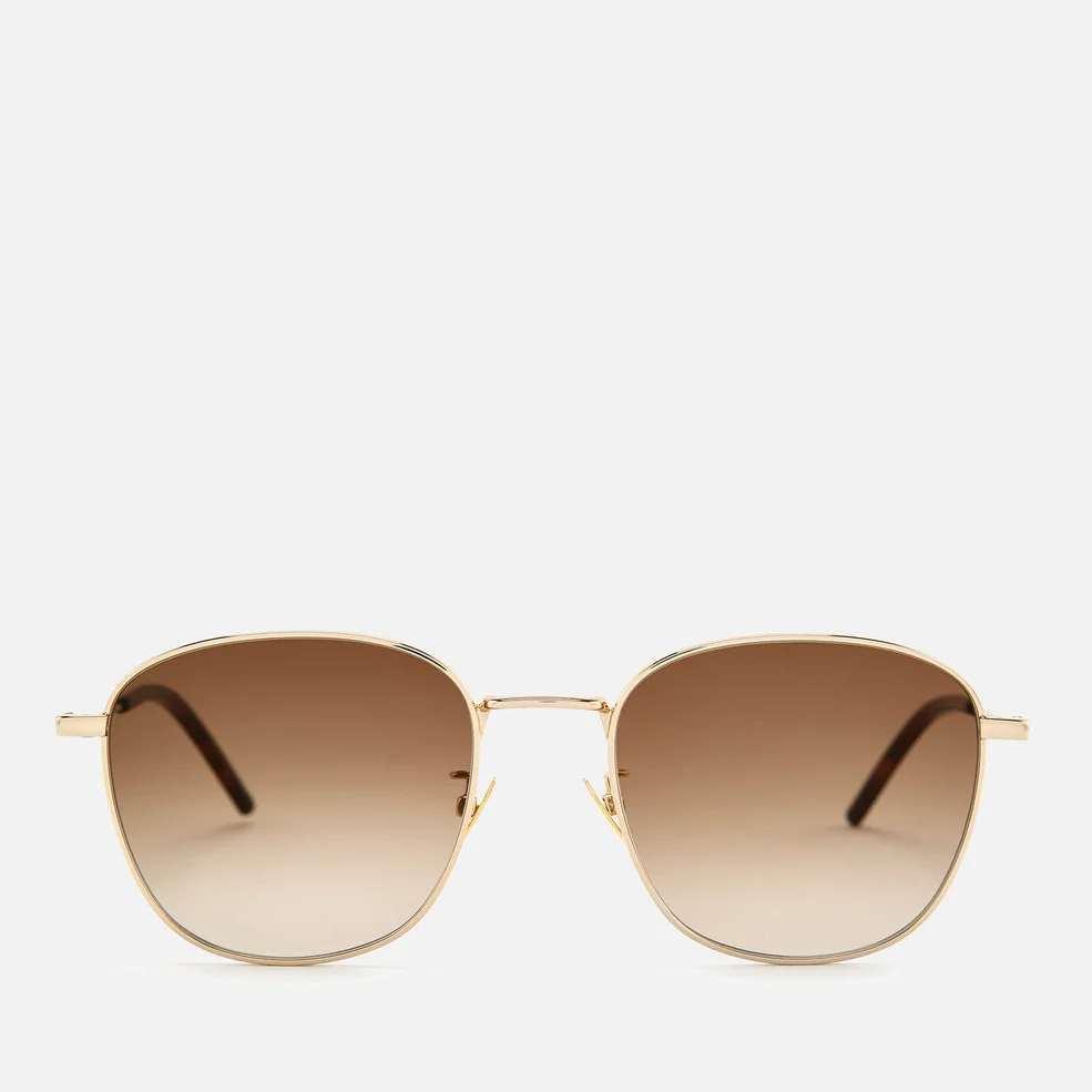 Saint Laurent Square Frame Sunglasses - Gold Image 1