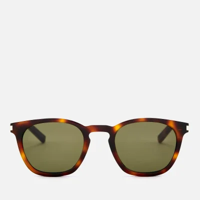 Saint Laurent Women's Square Frame Tortoiseshell Sunglasses - Brown