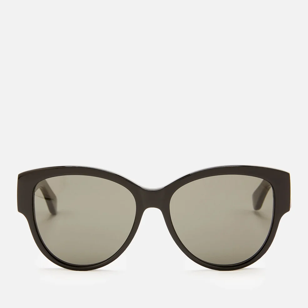 Saint Laurent Women's Oversized Round Frame Sunglasses - Black Image 1