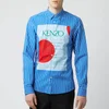KENZO Men's Front Logo Stripe Shirt - Cobalt - Image 1