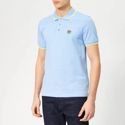 KENZO Men's Tipped Polo Shirt - Sky Blue
