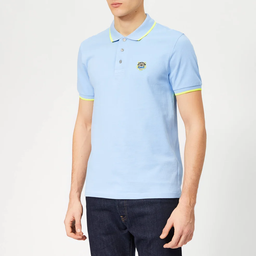 KENZO Men's Tipped Polo Shirt - Sky Blue Image 1