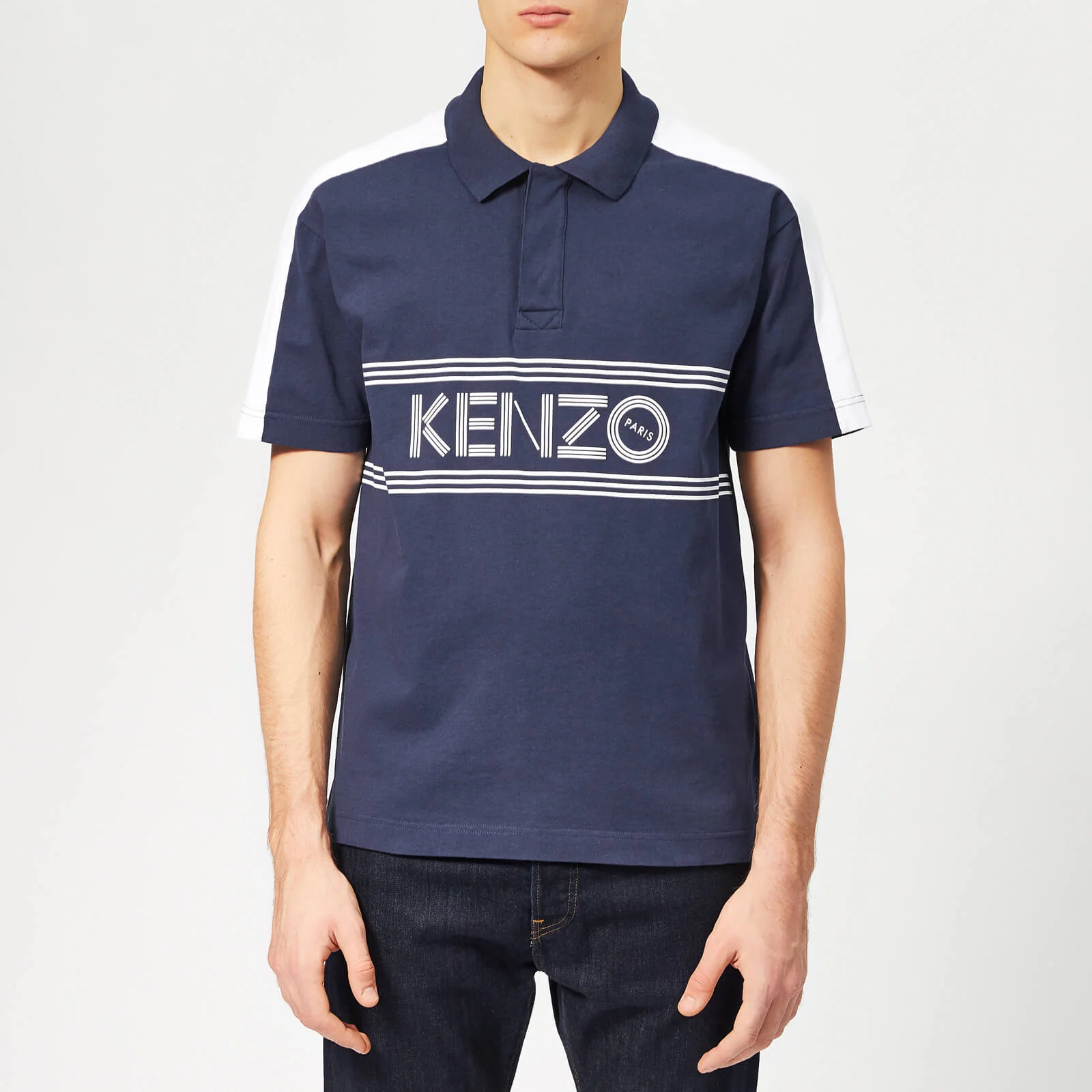 KENZO Men's Chest Logo Polo Shirt - Ink Image 1